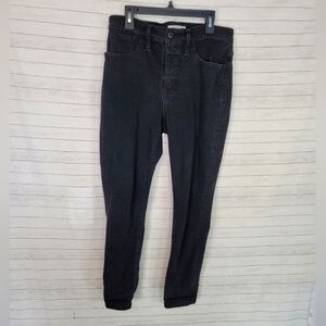 MADEWELL THE ROADTRIPPER JEANS IN BLACK, SZ 28